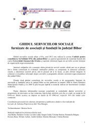 GHIDUL SERVICIILOR SOCIALE furnizate de ... - DGASPC Bihor