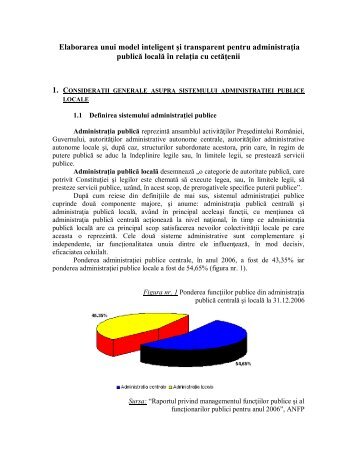 Elaborarea unui model inteligent şi transparent pentru administraţia ...