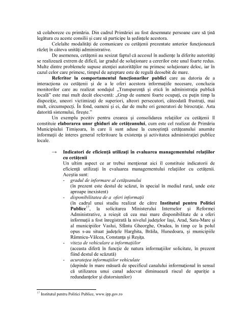 Elaborarea unui model inteligent şi transparent pentru administraţia ...