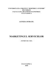 marketingul serviciilor - Universitatea Crestina 