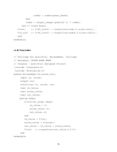 A Top-Down Verilog-A Design on the Analog-and-Digital