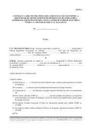 Anexa IV la CONTRACT de prestÄƒri de servicii publice de ...