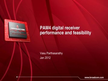 PAM4 digital receiver performance and feasibility