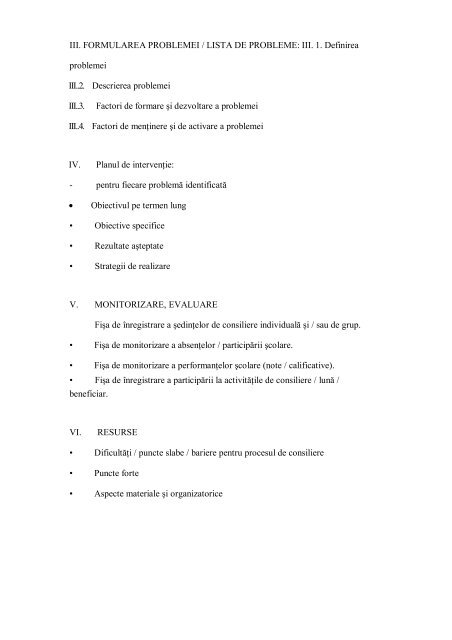 PROCEDURA SERVICIILOR DE CONSILIERE SI ORIENTARE ...