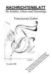 NACHRICHTENBLATT - Förderverein Francisceum Zerbst e. V.