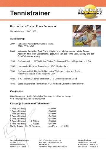 Tennistrainer - Tc-koenigsbronn.de