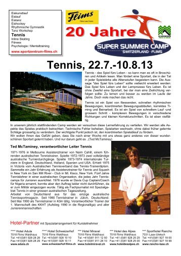 Tennis, 22.7.-10.8.13 - Sportzentrum Flims