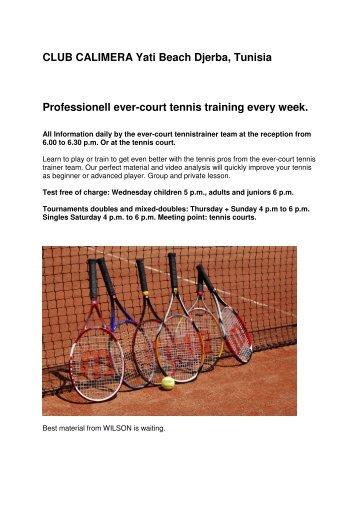 Pdf Club Calimera Yati Beach - Ever-Court Tennis Consulting GmbH