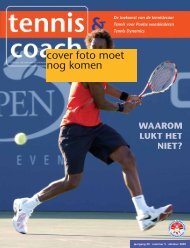 Tennis & Coach nr 5 nov 2009 - SportKaderServices