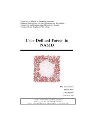 User-Defined Forces in NAMD - Theoretical Biophysics Group ...