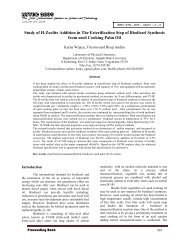 Study of H-Zeolite Addition in The Esterification Step of ... - ITS