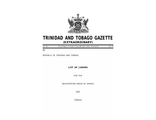 PGM I - Trinidad and Tobago Government News