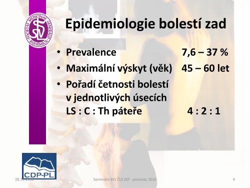 Bolesti zad vertebrogenní algický syndrom