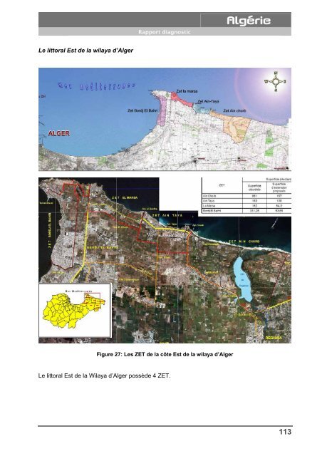 Algérie: Rapport diagnostic - Project destinations