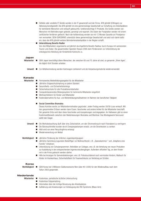 Nachhaltigkeitsbericht 2005 Sustainability Report ... - SEW Eurodrive