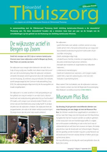 De wijkzuster actief in Bergen op Zoom Museum Plus Bus - stichting ...