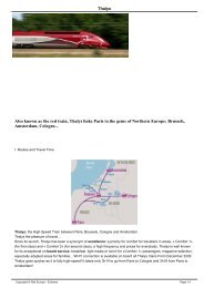 Also known as the red train, Thalys links Paris to the gems of ...