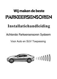 Installatiehandleiding Parkeersensoren - Bestelwagentechniek