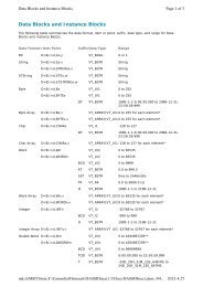 Data Blocks and Instance Blocks