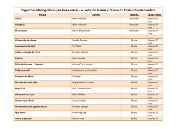 a partir de 6 anos / 1º ano do Ensino Fundamental I - Arco-Iris ...