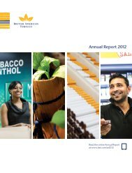 Complete Annual Report 2012 - British American Tobacco