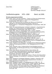 Veröffentlichungsliste 1979 – 2008 Stand: Juli 2008 ... - Dialog SoWi