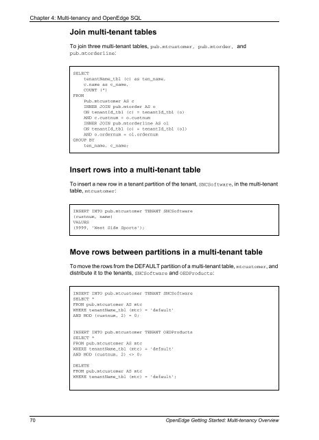 OpenEdge Getting Started: Multi-tenancy Overview - Product ...