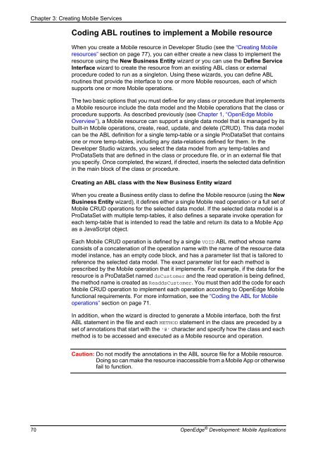 OpenEdge Development: Mobile Applications - Product ...
