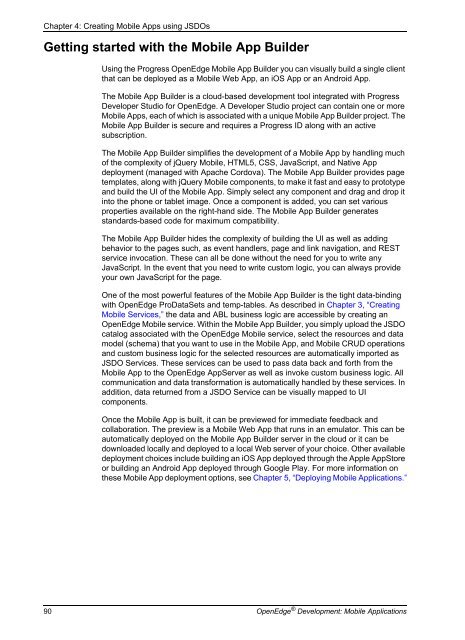 OpenEdge Development: Mobile Applications - Product ...