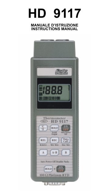 HD9117 ing.pdf - measuring instruments delta-ohm