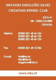 HRVATSKI KINOLOŠKI SAVEZ CROATIAN KENNEL CLUB www ...