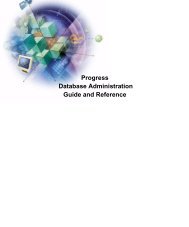 Progress Database Administration Guide and Reference