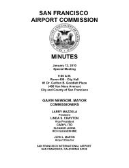 SAN FRANCISCO AIRPORT COMMISSION MINUTES