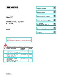 Distributed I/O System ET 200S