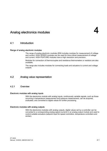 Distributed I/O System ET 200S