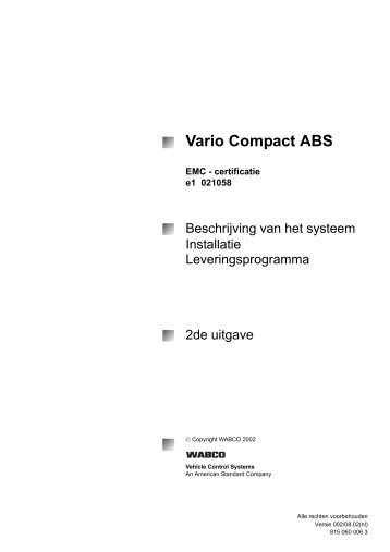 Vario Compact ABS - INFORM - WABCO