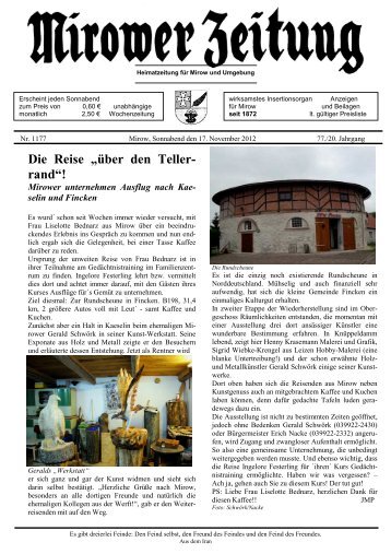 Die Reise „über den Teller- rand“! - Mirower Zeitung