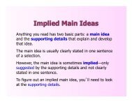 Implied Main Ideas