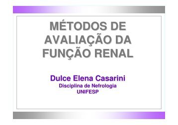 Métodos em Fisiologia Renal - Disciplina de Nefrologia