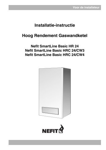 Installatie-instructie Nefit SmartLine Basic HR(C)24 - NL