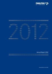 Annual Report 2012 [pdf | 1 MB] - Panalpina