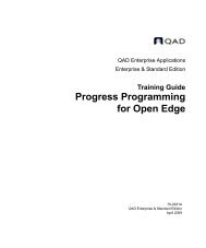 Progress Programming for Open Edge - QAD.com