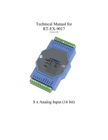 Technical Manual for RT-EX-9017 8 x Analog Input (16 bit) - Logic IO