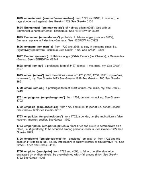 Strong's Exhaustive Concordance - Christian Classic Reprints