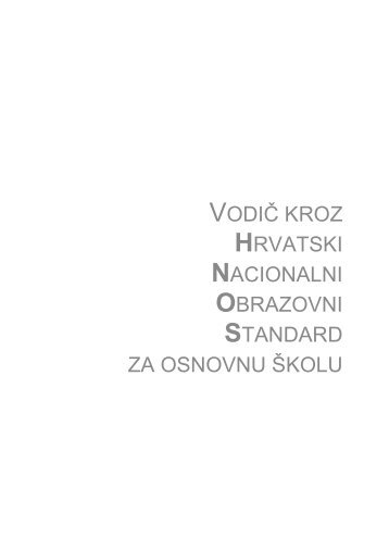 vodič kroz hrvatski nacionalni obrazovni standard za osnovnu školu