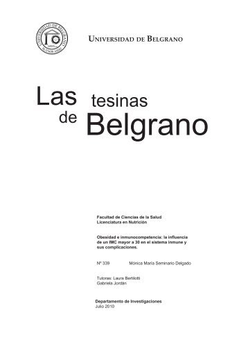 Obesidad e inmunocompetencia - Universidad de Belgrano