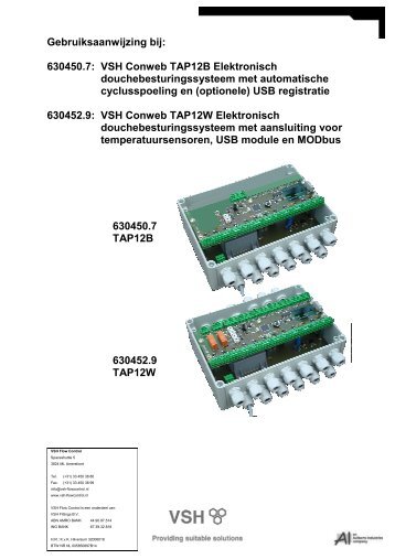 Handleiding Conweb TAP12B en TAP12W - Vsh