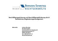 Betriebliches Eingliederungsmanagement BEM - Informationen für ...