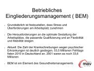 Betriebliches Eingliederungsmanagement ( BEM) - Caritas