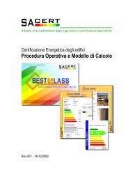 Sacert Best Class Procedura Operativa e Modello di Calcolo.